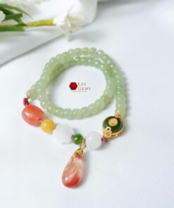 Ngọc Hòa Điền charm ngọc bích