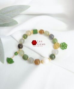 Vòng Ngọc Bích Hòa Điền Mix Charm cực xinh