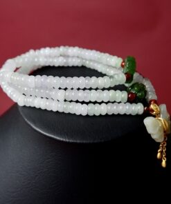 Chuỗi Ngọc Cẩm Thạch tự nhiên mix charm Ngọc Bích cực sang - Ảnh 4