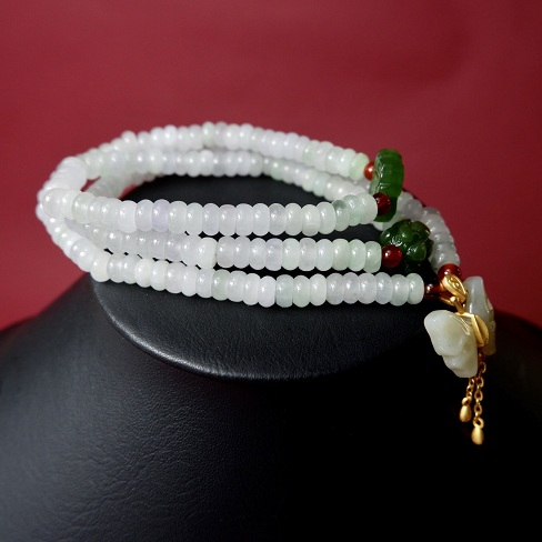 Chuỗi Ngọc Cẩm Thạch tự nhiên mix charm Ngọc Bích cực sang - Ảnh 4