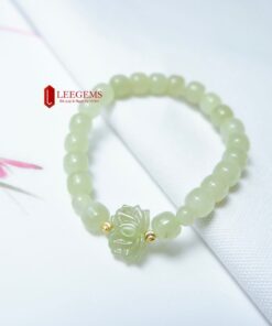 Vòng Ngọc Hoà Điền Charm Sen VIP - Ảnh 5