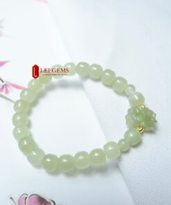 Vòng Ngọc Hoà Điền Charm Sen VIP - Ảnh 4