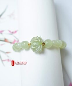 Vòng Ngọc Hoà Điền Charm Sen VIP - Ảnh 3