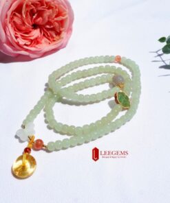 Chuỗi Ngọc Hoà Điền Xanh Lu Vuông - Ảnh 3
