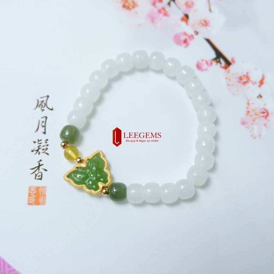 Vòng Tay Bạch Ngọc Mix Charm - Ảnh 2