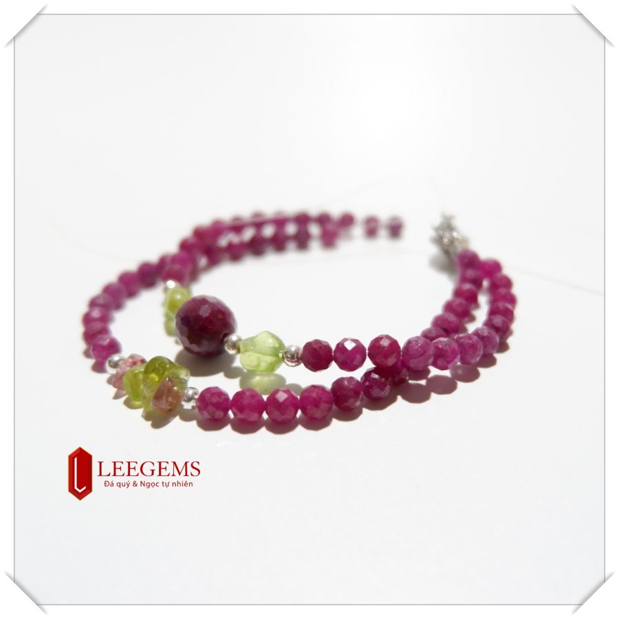 Vòng tay Ruby tự nhiên đeo 02 vòng, kết charm xinh xắn, size hạt 04li, dành cho nữ tất cả các mệnh - Ảnh 7