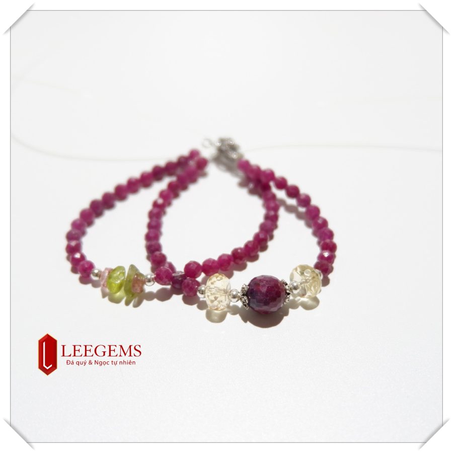 Vòng tay Ruby tự nhiên đeo 02 vòng, kết charm xinh xắn, size hạt 04li, dành cho nữ tất cả các mệnh - Ảnh 6