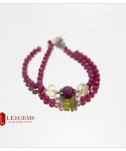 Vòng tay Ruby tự nhiên đeo 02 vòng, kết charm xinh xắn, size hạt 04li, dành cho nữ tất cả các mệnh - Ảnh 4