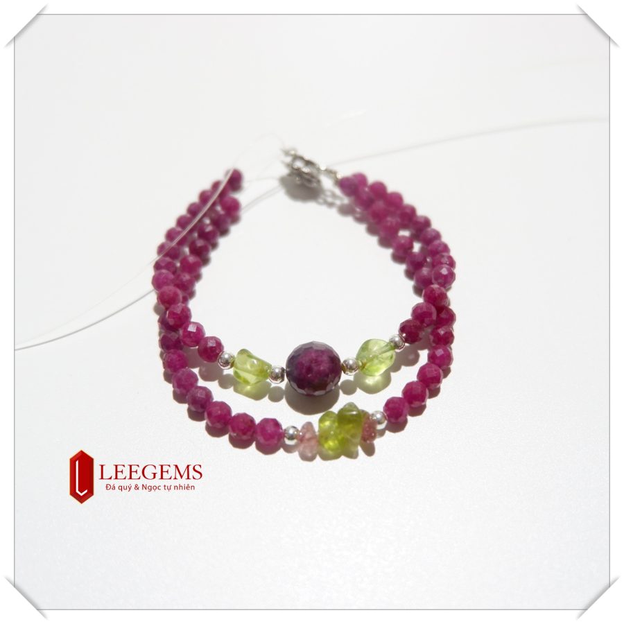 Vòng tay Ruby tự nhiên đeo 02 vòng, kết charm xinh xắn, size hạt 04li, dành cho nữ tất cả các mệnh - Ảnh 3
