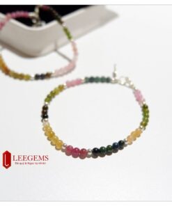 Lách tay đá Tourmaline mix bi bạc size 3.5li dành cho nữ tất cả các mệnh - Ảnh 5