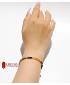 Lách tay đá Tourmaline mix bi bạc size 3.5li dành cho nữ tất cả các mệnh - Ảnh 3