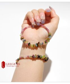Alternative view of Lách tay đá Tourmaline đa sắc dạng vô định dành cho nữ tất cả các mệnh
