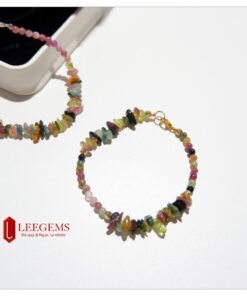 Lách tay đá Tourmaline đa sắc dạng vô định dành cho nữ tất cả các mệnh - Ảnh 4