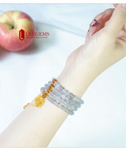 Chuỗi vòng tay Ngọc Hoà Điền tím khói tự nhiên 108 hạt size 06 li dành cho nữ tất cả các mệnh - Ảnh 9