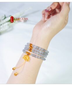 Chuỗi vòng tay Ngọc Hoà Điền tím khói tự nhiên 108 hạt size 06 li dành cho nữ tất cả các mệnh - Ảnh 6