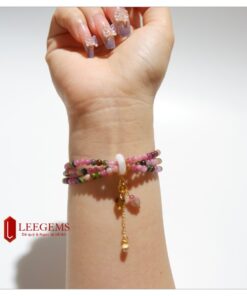Chuỗi đá Tourmaline đa sắc kết charm Ngọc size hạt 03 li dành cho nữ tất cả các mệnh - Ảnh 4