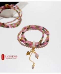 Chuỗi đá Tourmaline đa sắc kết charm Ngọc size hạt 03 li dành cho nữ tất cả các mệnh - Ảnh 8
