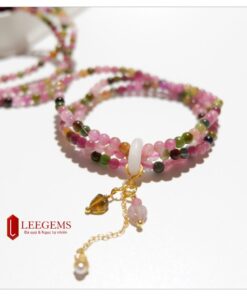 Chuỗi đá Tourmaline đa sắc kết charm Ngọc size hạt 03 li dành cho nữ tất cả các mệnh - Ảnh 7