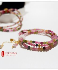 Chuỗi đá Tourmaline đa sắc kết charm Ngọc size hạt 03 li dành cho nữ tất cả các mệnh - Ảnh 6