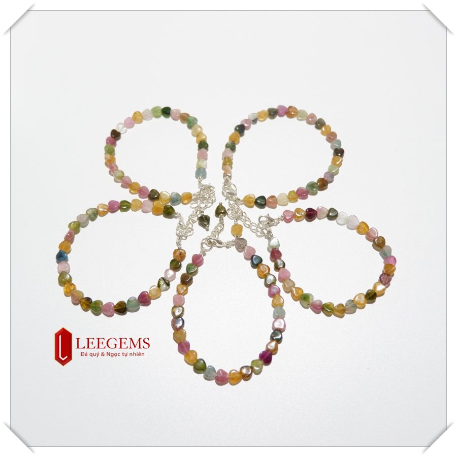 Lách tay đá Tourmaline hình trái tim size 06 li dành cho nữ tất cả các mệnh - Ảnh 7
