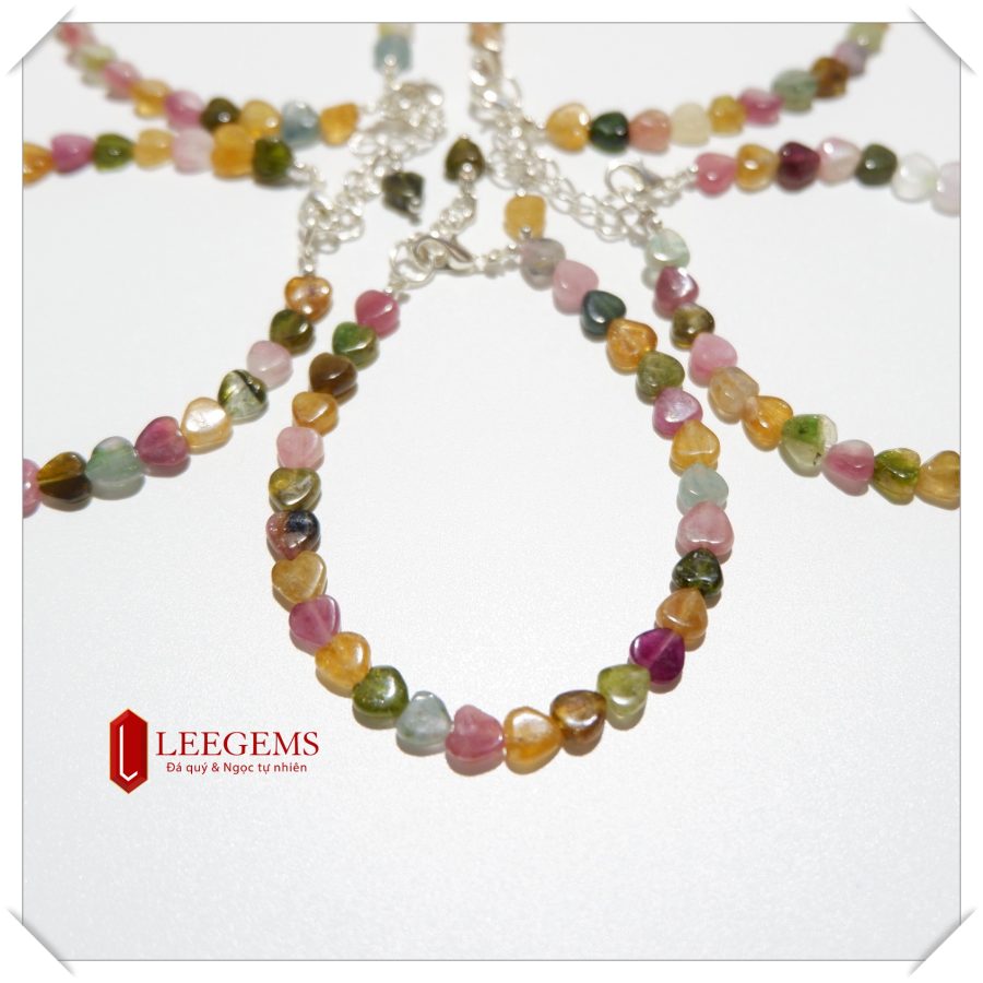 Lách tay đá Tourmaline hình trái tim size 06 li dành cho nữ tất cả các mệnh - Ảnh 6