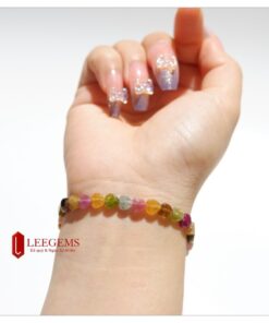 Lách tay đá Tourmaline hình trái tim size 06 li dành cho nữ tất cả các mệnh - Ảnh 5