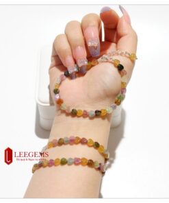 Lách tay đá Tourmaline hình trái tim size 06 li dành cho nữ tất cả các mệnh - Ảnh 4