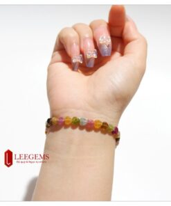 Lách tay đá Tourmaline hình trái tim size 06 li dành cho nữ tất cả các mệnh - Ảnh 3