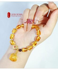 Vòng tay Hổ Phách dạng lu thống dành cho nữ tất cả các mệnh - Ảnh 5