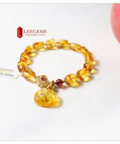 Vòng tay Hổ Phách dạng lu thống dành cho nữ tất cả các mệnh