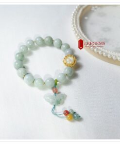 Vòng Cẩm Thạch mix charm Hồ Điệp size 10 li dành cho nữ tất cả các mệnh