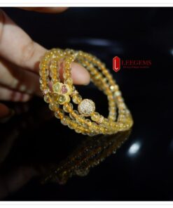 Chuỗi Thạch Anh tóc vàng cực đẹp size 05 li dành cho nữ mệnh Thổ và mệnh Kim - Ảnh 3