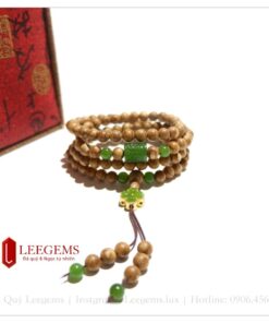 [ VIP] Vòng tay chuỗi tràng hạt 108 trầm hương tốc bông việt tự nhiên, kết charm ngọc bích cực sang. Bao thơm trọn đời - Ảnh 4