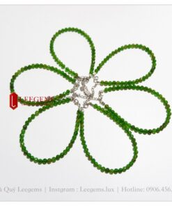 Lách tay đá Diopside nhỏ xinh size 04 li dành cho nữ mệnh Mộc - Hoả - Ảnh 8