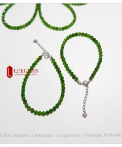 Alternative view of Lách tay đá Diopside nhỏ xinh size 04 li dành cho nữ mệnh Mộc - Hoả