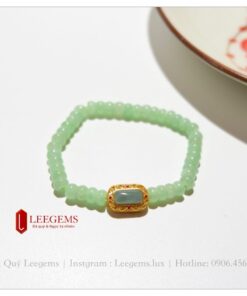 Vòng tay phỉ thuý táo xanh mix charm cổ điển dành cho nữ tất cả các mệnh - Ảnh 7