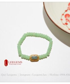 Vòng tay phỉ thuý táo xanh mix charm cổ điển dành cho nữ tất cả các mệnh