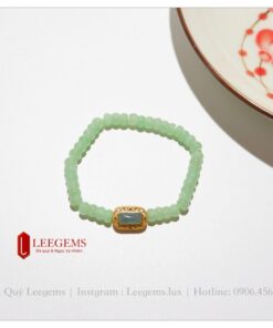 Vòng tay phỉ thuý táo xanh mix charm cổ điển dành cho nữ tất cả các mệnh - Ảnh 4