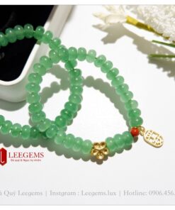 Vòng tay đá Aven xanh mix charm cực xinh dành cho nữ mệnh Mộc - Hoả - Ảnh 13