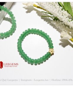 Vòng tay đá Aven xanh mix charm cực xinh dành cho nữ mệnh Mộc - Hoả - Ảnh 9