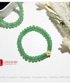 Vòng tay đá Aven xanh mix charm cực xinh dành cho nữ mệnh Mộc - Hoả - Ảnh 16
