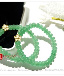 Vòng tay đá Aven xanh mix charm cực xinh dành cho nữ mệnh Mộc - Hoả - Ảnh 15