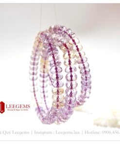 Vòng tay đá Citrine tím vàng cực xinh size 09 li dành cho nữ tất cả các mệnh - Ảnh 3