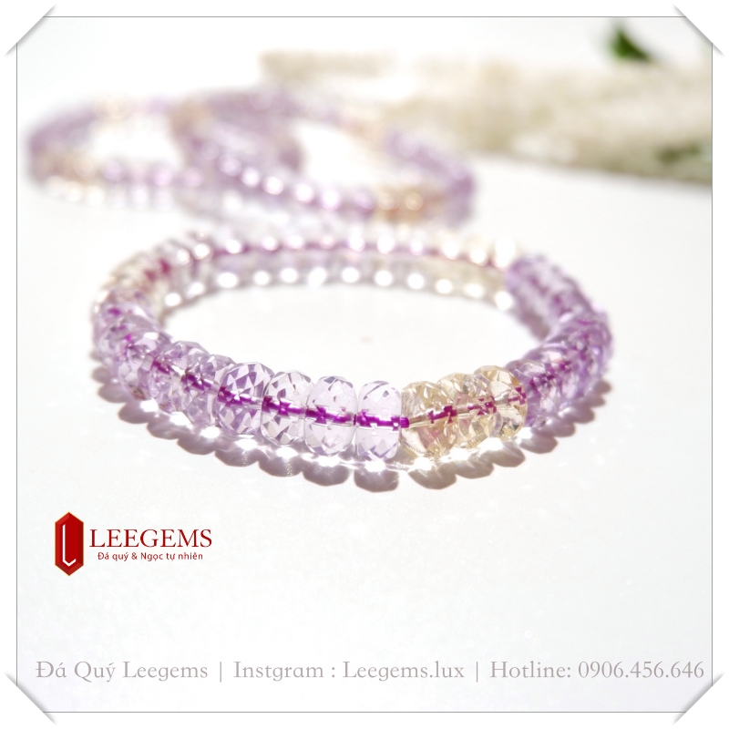 Vòng tay đá Citrine tím vàng cực xinh size 09 li dành cho nữ tất cả các mệnh - Ảnh 9