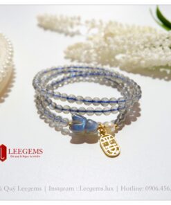 Chuỗi vòng tay đá Xà Cừ mix charm Thỏ cực xinh dành cho nữ tất cả các mệnh