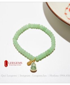 Vòng tay phỉ thuý xanh mix charm hồ lô ngọc dành cho nữ tất cả các mệnh