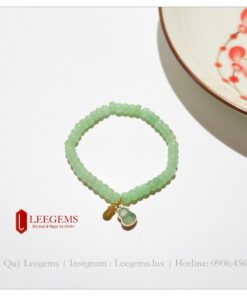 Vòng tay phỉ thuý xanh mix charm hồ lô ngọc dành cho nữ tất cả các mệnh - Ảnh 8