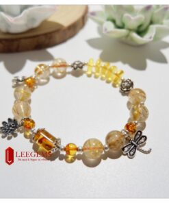 Lách tay Thạch Anh tóc vàng mix bạc siêu đáng yêu dành cho nữ mệnh Kim - Thổ - Ảnh 2