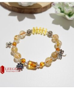 Lách tay Thạch Anh tóc vàng mix bạc siêu đáng yêu dành cho nữ mệnh Kim - Thổ - Ảnh 4