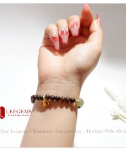 Vòng tay Trầm sánh mix charm size hạt 06 li dành cho nữ tất cả các mệnh - Ảnh 2